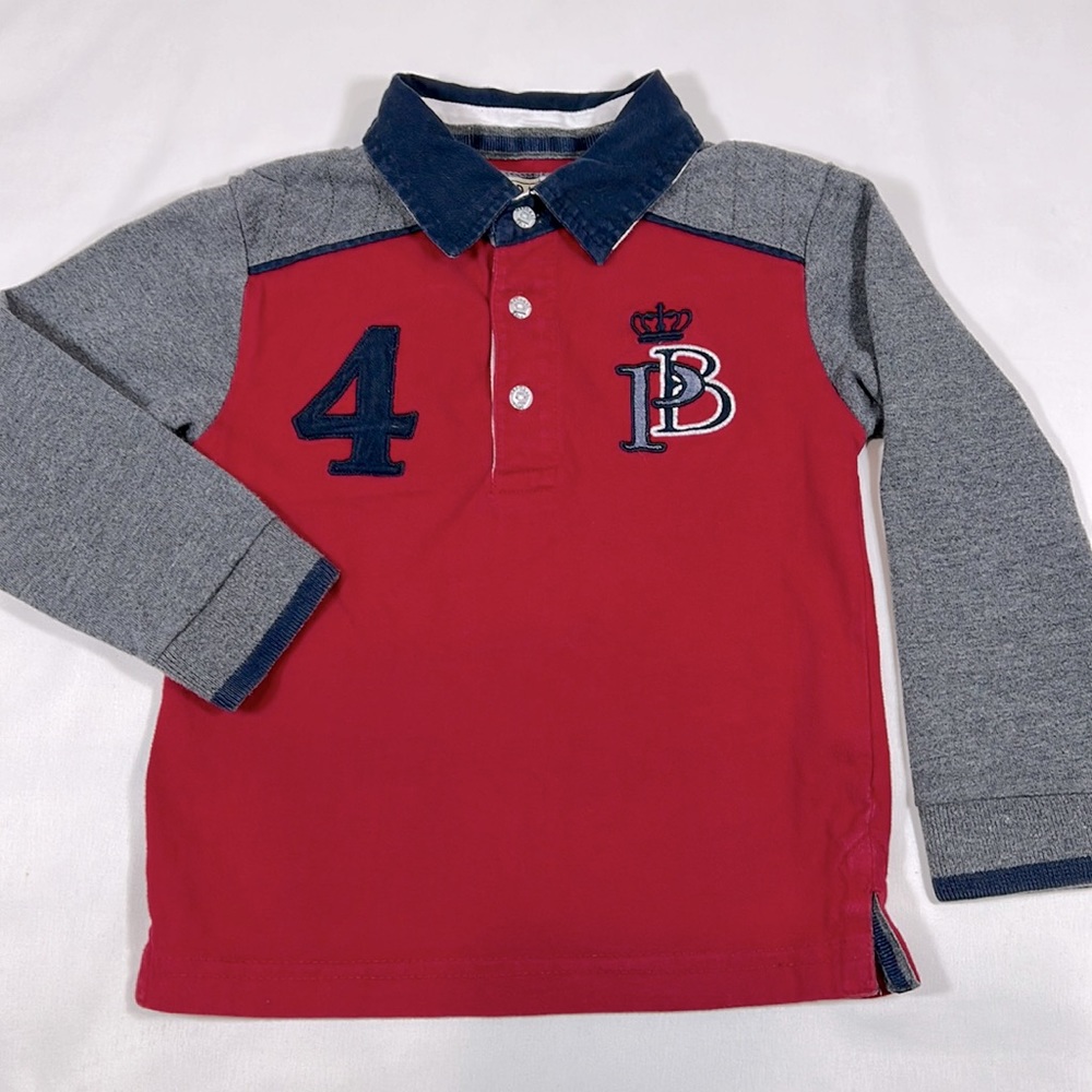 Mayoral & Co Boys Red Rugby Style Shirt Size 2